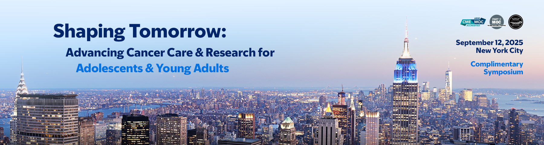 Shaping Tomorrow: Advancing Cancer Care and Research for Adolescents and Young Adults Banner