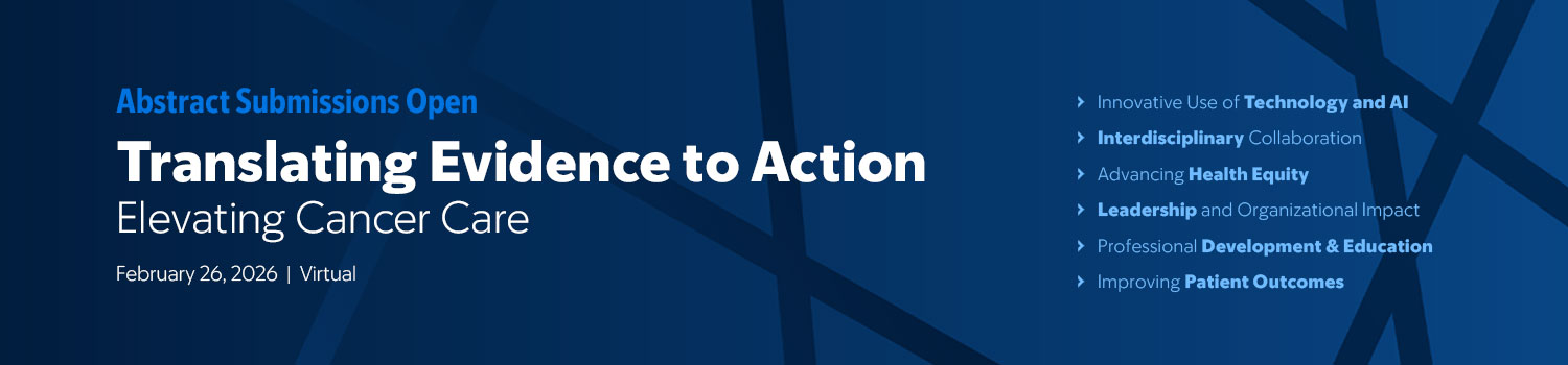 2026 Translating Evidence to Action: Elevating Cancer Care Banner