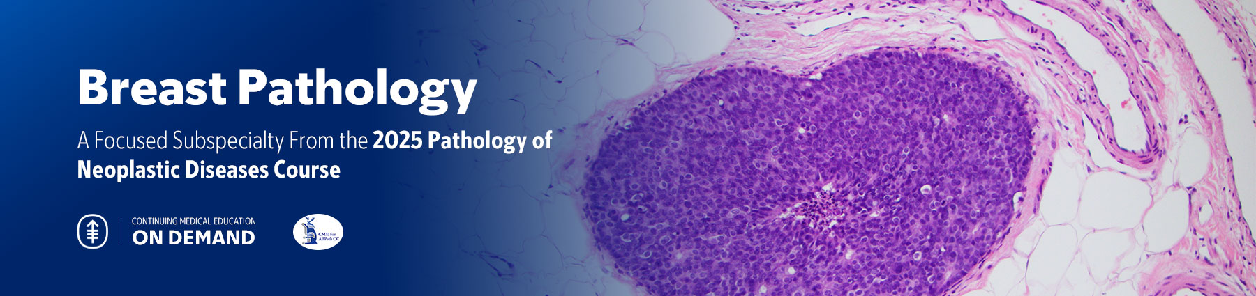 Breast Pathology — The Pathology of Neoplastic Diseases 2025 On Demand Banner
