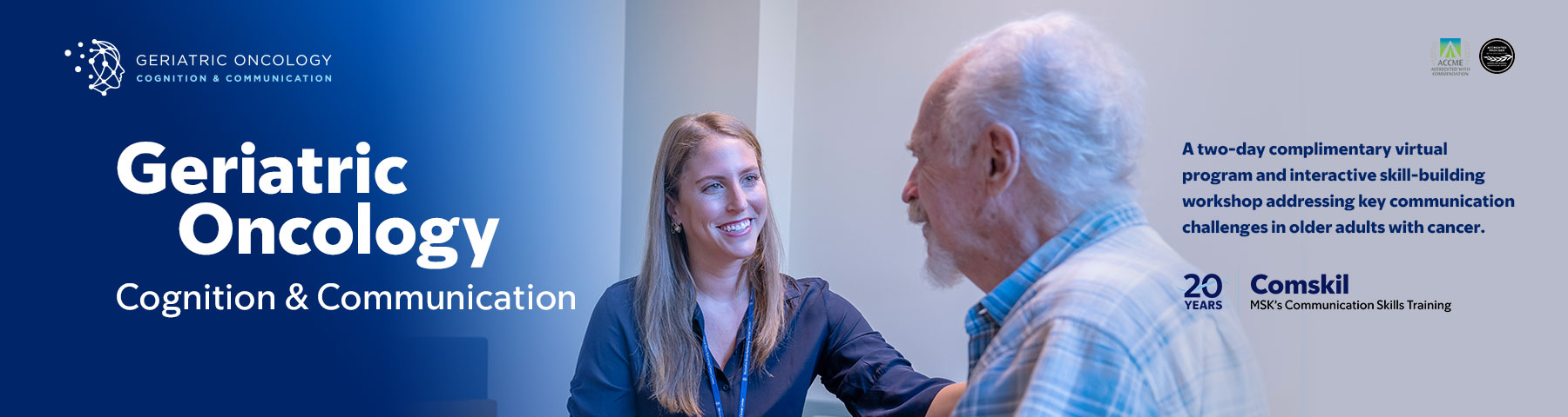 Geriatric Oncology: Cognition and Communication 2026 Banner