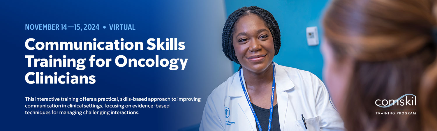 Communication Skills Training for Oncology Clinicians Banner