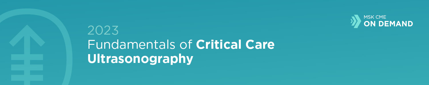 2023 Fundamentals of Critical Care Ultrasonography - On Demand Banner