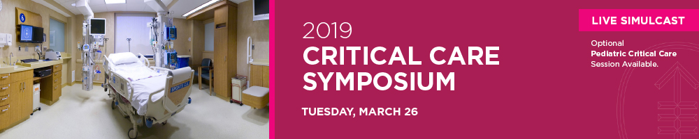 LIVE SIMULCAST: 2019 Critical Care Symposium Banner