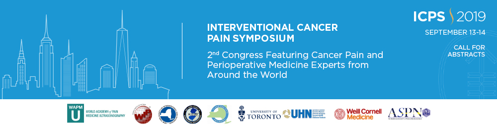MSK's 2nd Congress: Interventional Cancer Pain Symposium 2019 Banner