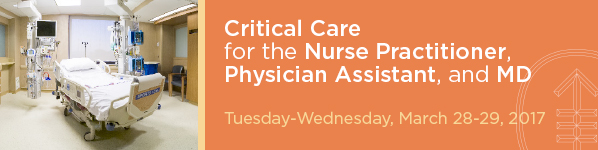 Critical Care for the Nurse Practitioner, Physician Assistant & MD 2017 Banner