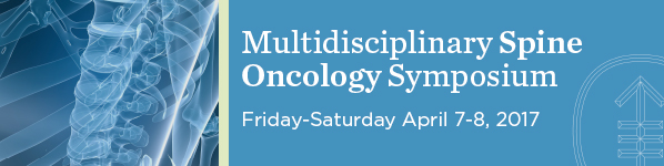 2017 Multidisciplinary Spine Oncology Symposium Banner