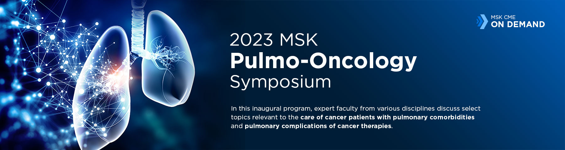 2023 MSK Pulmo-Oncology Symposium - On Demand Banner