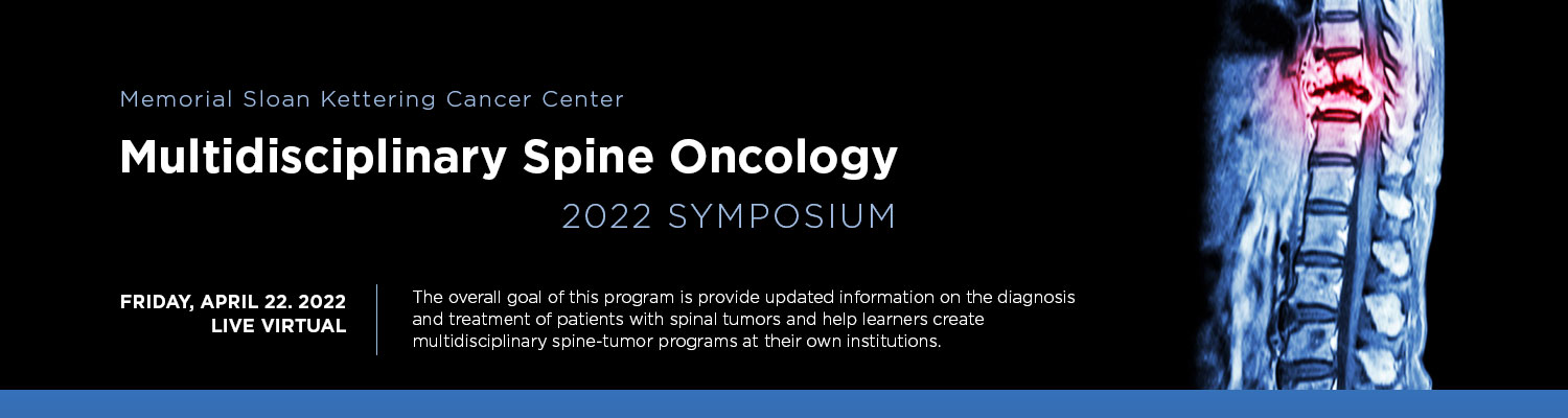 2022 Multidisciplinary Spine Oncology Symposium Banner