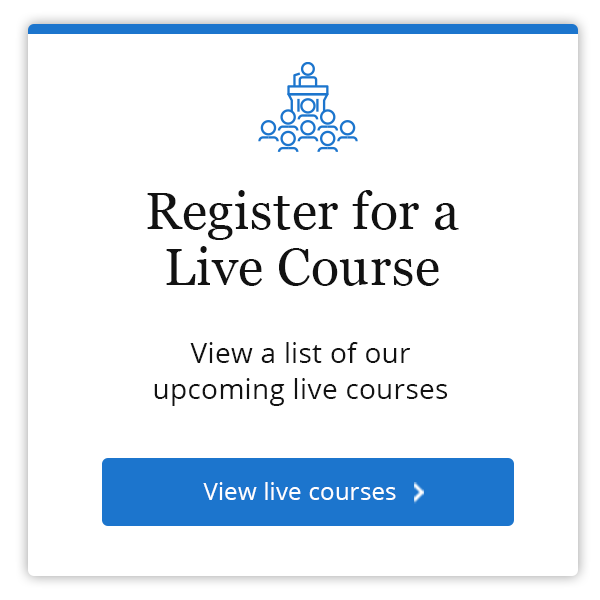 Register for a Live Course